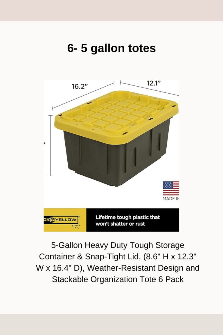 6 5 gallon totes