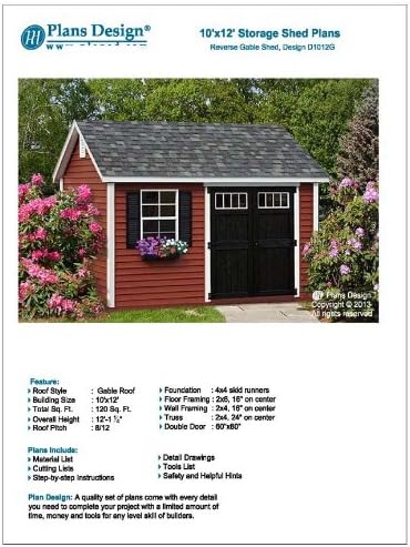 10 x 12 garden shed plans